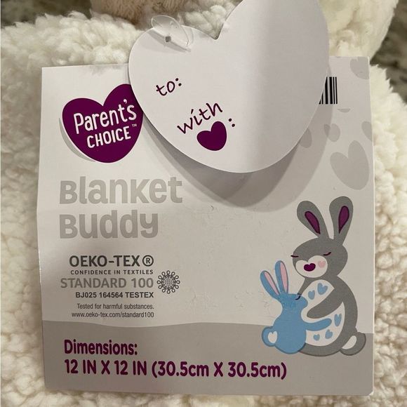 Lamb Unisex Neutral Security Blanket Lovey Snuggle Buddy Parents Choice NWT - Picture 5 of 10